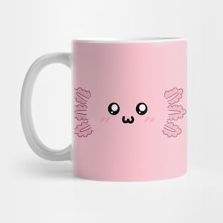 Axolotl Face / Funny Axolotl Shirt / Kawaii Axolotl Face / Pink Blushing Axolotl With Cute Eyes / Cute Axolotl Lover Gift Mug